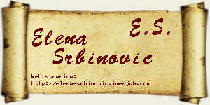 Elena Srbinović vizit kartica